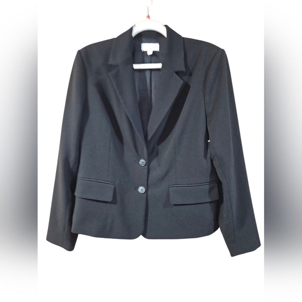 Nordstrom Two-Button Black Blazer, Size Large, NWOT